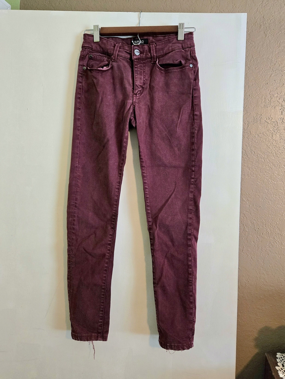 Buffalo David Bitton Women's Burgundy Straight Leg Jeans